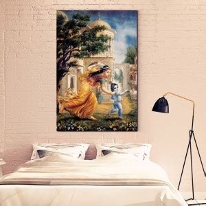 Casperme Studio Shri Krishna Yashoda Maa Painting Theme Canvas Wall ...