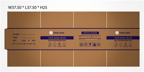 Cardboard box packaging layout for shipping | Premium Vector