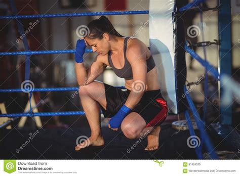 Kvinnlig Boxare