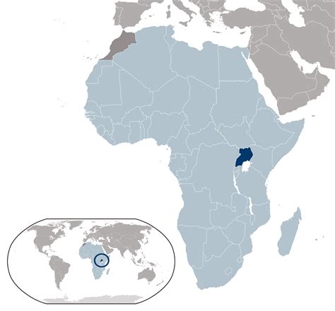 Large location map of Uganda | Uganda | Africa | Mapsland | Maps of the World