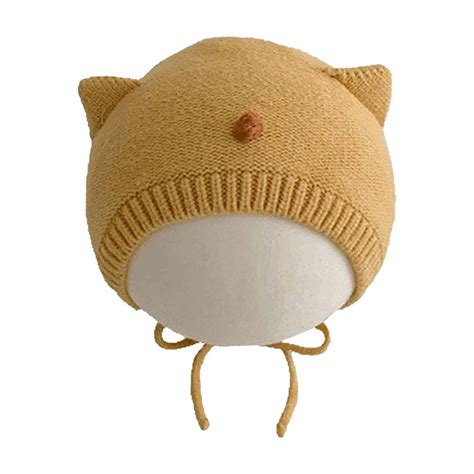 AWZXDE Children Winter Hats Simple Cute Ear Cover Cap Handmade Horn ...