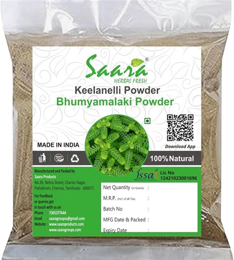 Buy Saara HERBAL FRESH Keelanelli Powder 1kg | Bhumyamalaki Powder ...