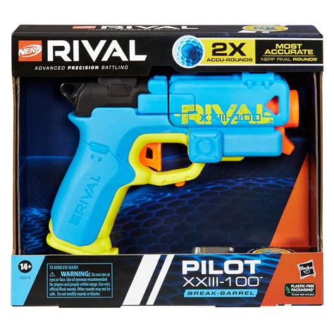 Buy Nerf Rival Pilot XXIII-100 Blaster, Break-Barrel Load, T-Bar ...