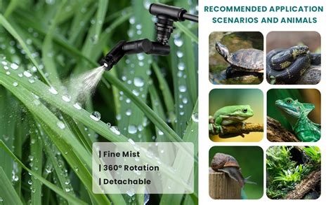 Firelex Reptile Humidifer Smart Misting System with 360°Adjustable ...