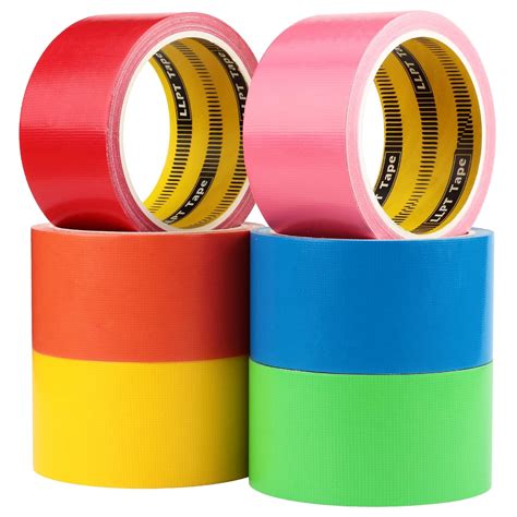 LLPT Duct Tape 6 Premium Assorted Color Packs 2 Inch x 30 Feet x 11 Mil ...
