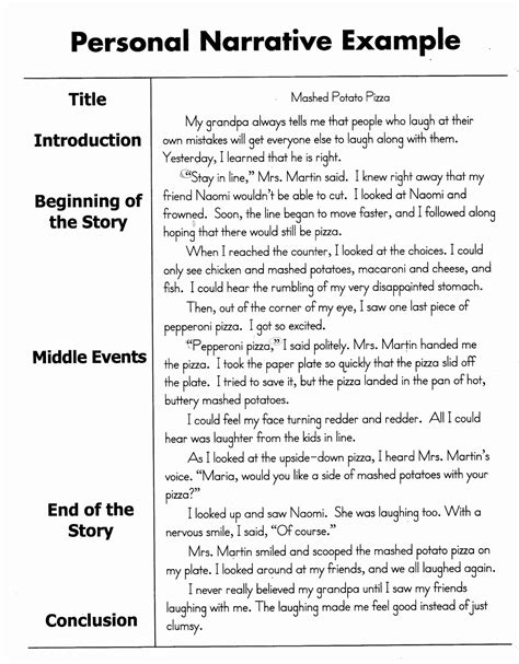 Image result for 7th Grade Personal Narrative Examples