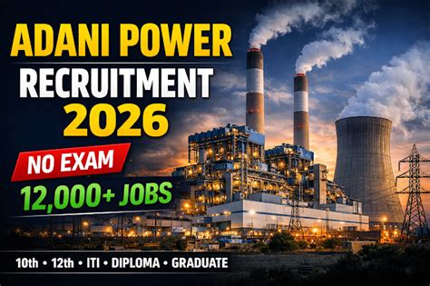 Adani Power Recruitment 2026: Apply Online for 12,000+ Vacancies | No ...