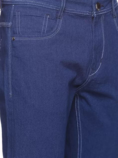 Dark Blue Regular Fit Denim Jeans For Men's – united18