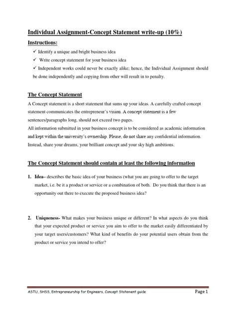 Image result for Concept Statement Outline Example