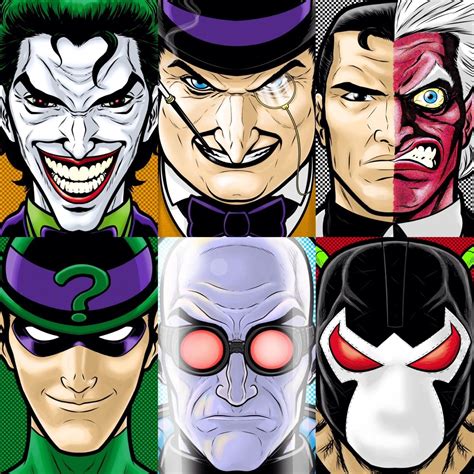 DC Heroes and Villains Portraits by Terry Huddleston | Comic book ...