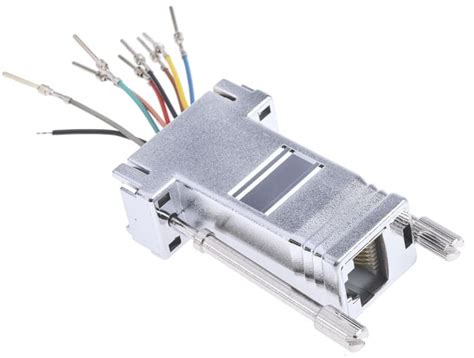 RS PRO | RS PRO D-Sub Adapter 9-Way D-Sub to Male Male RJ45 Female ...
