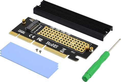 ADWITS PCI Express 3.0 4X 8X 16x to M.2 NVMe and AHCI SSD Adapter Card ...
