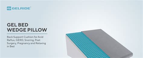 GELRIDE Gel Bed Wedge Pillow, Back Support Cushion for Acid Reflux ...