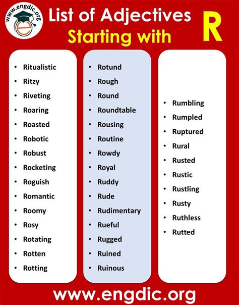Positive Words That Start With R
