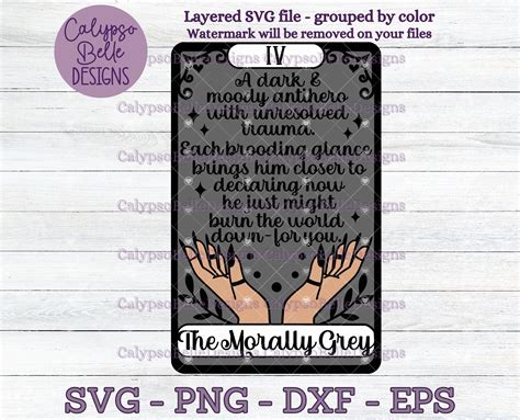 The Morally Grey Definition Tarot Card, Bookish Design – Calypso Belle ...