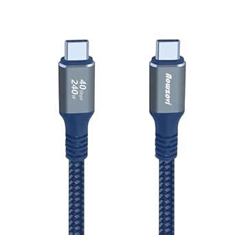 Aowzovi USB 4 for Thunderbolt 4 Cable, 1.6ft/50cm Cable ，40Gbps Data ...