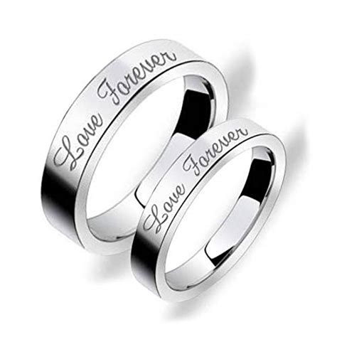 Peora Valentine Stainless Steel and Crystal Love Forever Ring for ...