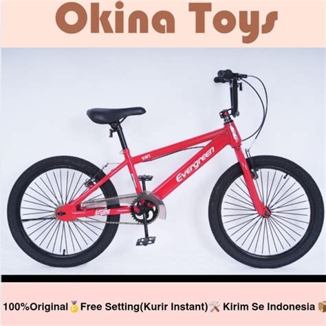 Jual Sepeda BMX Evergreen ukuran 20 inch B1 Murah/Sepeda BMX Anak - Abu ...