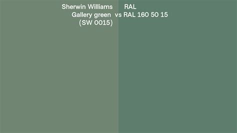 Sherwin Williams Gallery green (SW 0015) vs RAL RAL 160 50 15 side by ...