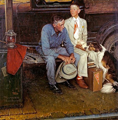 Breaking Home Ties, 1954 by Norman Rockwell - Paper Print - Norman ...