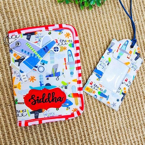 Aeroplane Print Passport Cover & Luggage Tag – Rosada Baby