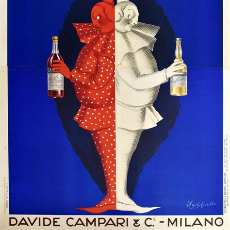 Original Vintage Drink Advertising Poster Campari Milano Cappiello ...