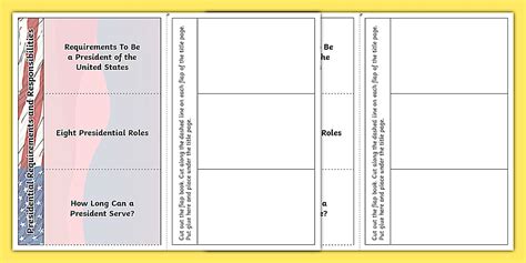 Presidential Requirements and Responsibilities Flap Book for 3rd-5th Grade