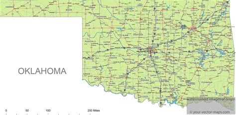 Printable Road Map Of Oklahoma - Printable Free Templates