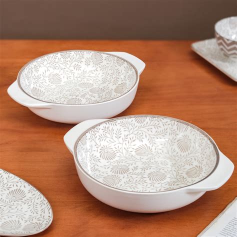 Floral Fiesta Ceramic Bowls With Handles Set Of 2 1000ml Online ...