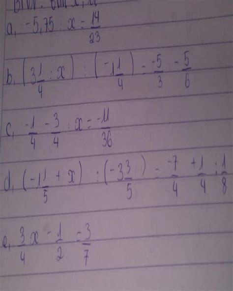 Tìm x, biết A, -5, 75 : x = 14/23 B, ( 3 và 1/4 : x) : ( -1 và 1/4 ...