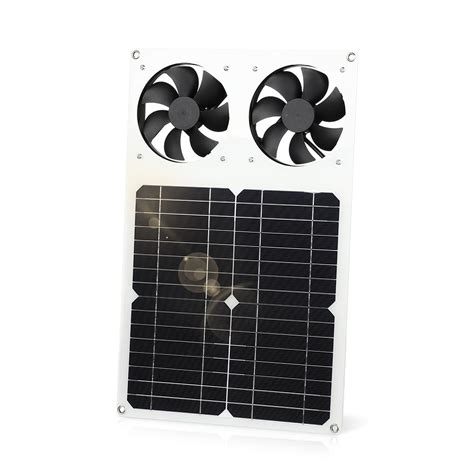 SUNYIMA Solar Panel Fan Kit, 12W Weatherproof with DC Dual Fan for ...