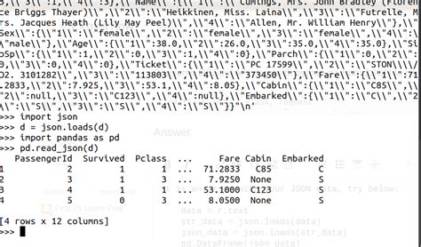 JSON API Response to Pandas Data Frame 的图像结果