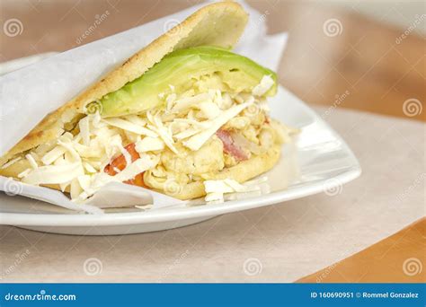 Venezuelan Typical Food, Arepa, Stock Image - Image of china, morning ...