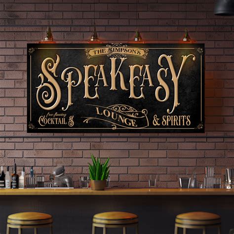 Speakeasy Bar Signlounge Bar Signspeakeasy Lounge Signbar - Etsy
