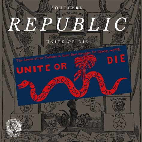 "Unite or Die" Southern Republic Stickers/Magnets – Beauregard's Tailor