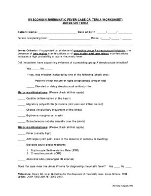 Fillable Online dhs wisconsin TOXIC SHOCK SYNDROME CLINICAL CASE ...