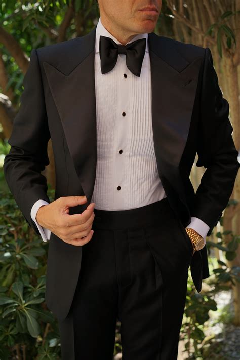 Bond Black Butterfly Bow Tie | Men's Tuxedo Butter Fly Bowties | OTAA