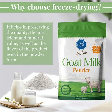 Buy AADVIK GOAT MILK POWDER- FREEZE DRIED - 200G Online & Get Upto 60% ...