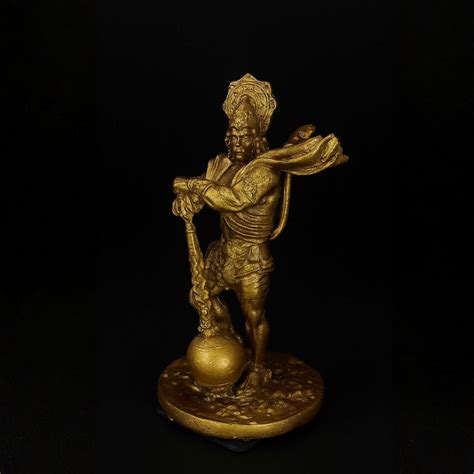 Bahubali Hanuman Ji Idol – Antique Resin Statue of Lord Bajrang Bali ...