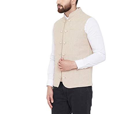 Buy HYPERNATION Men's Cotton Waistcoat(Beige; S) at Amazon.in