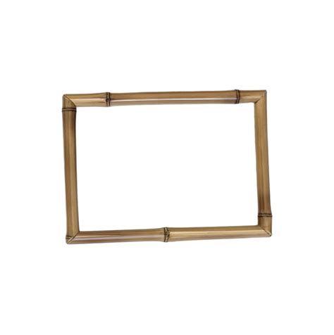 Placa Bandeja vidro Borda Bambu Natural 25 x 18 cms - Structure Presentes