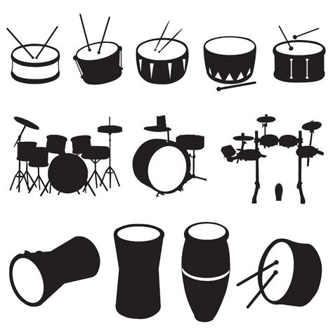Drum silhouette Images - Free Download on Freepik