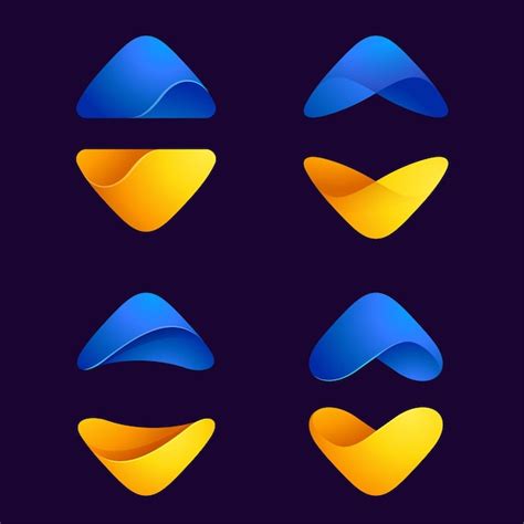 Logo kuli w kolorach flag Ukraińców Kolorowe emblematy wektorowe w ...