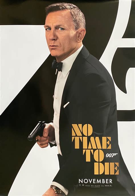 Original James Bond No Time To Die Movie Poster - 007 - Daniel Craig