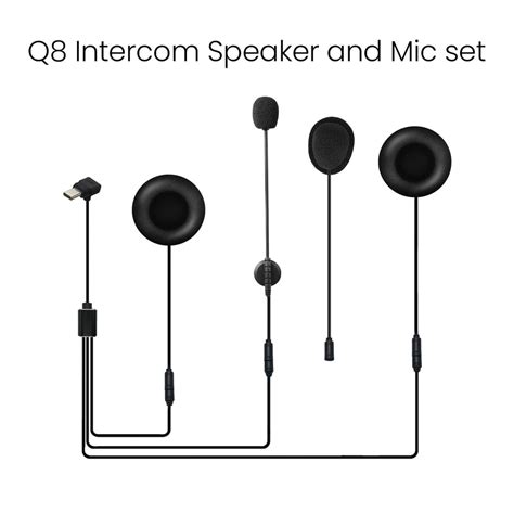 Q8 Headset with Mic for EJEAS Q8 Bluetooth Helmet Intercom – Type-C Wi ...