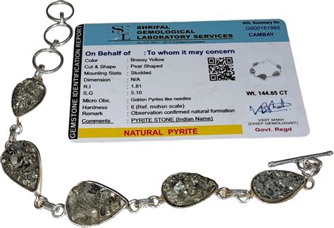 SOLAVA Original Crystal Bracelet with Lab Certificate for Men and Women ...