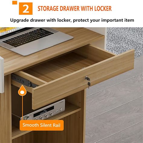 Yadlan Podium Desk with Drawer, Lectern Podium Stand Wood, India | Ubuy