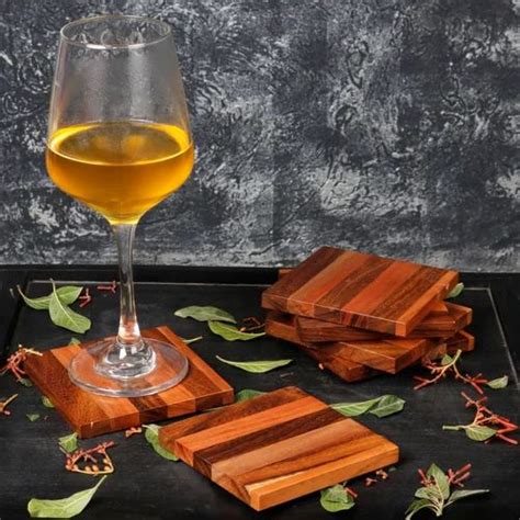 Wooden Coaster - Sheesham Wood Designer Tea Coaster Trader - Wholesaler ...