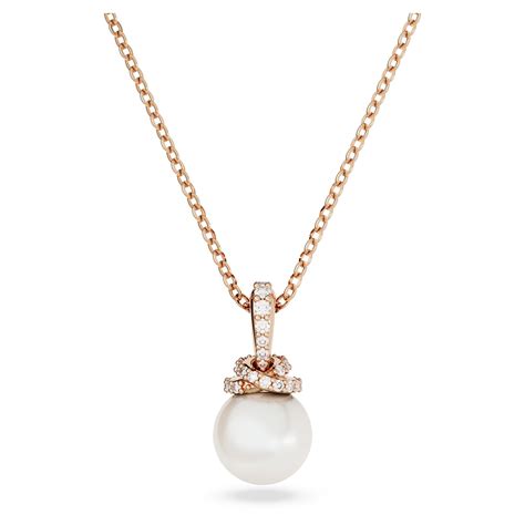 Swarovski Women Originally Pendant, White, Rose Gold-Tone Plated ...