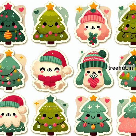 Free Printable Christmas Tree Stickers and 85 ways to Decorate with ...